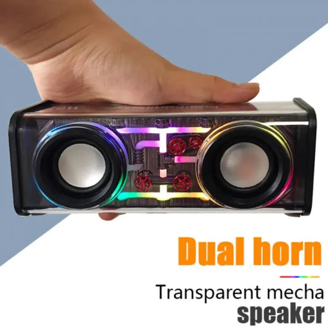 Dual Horn Transparent Mecha Speaker